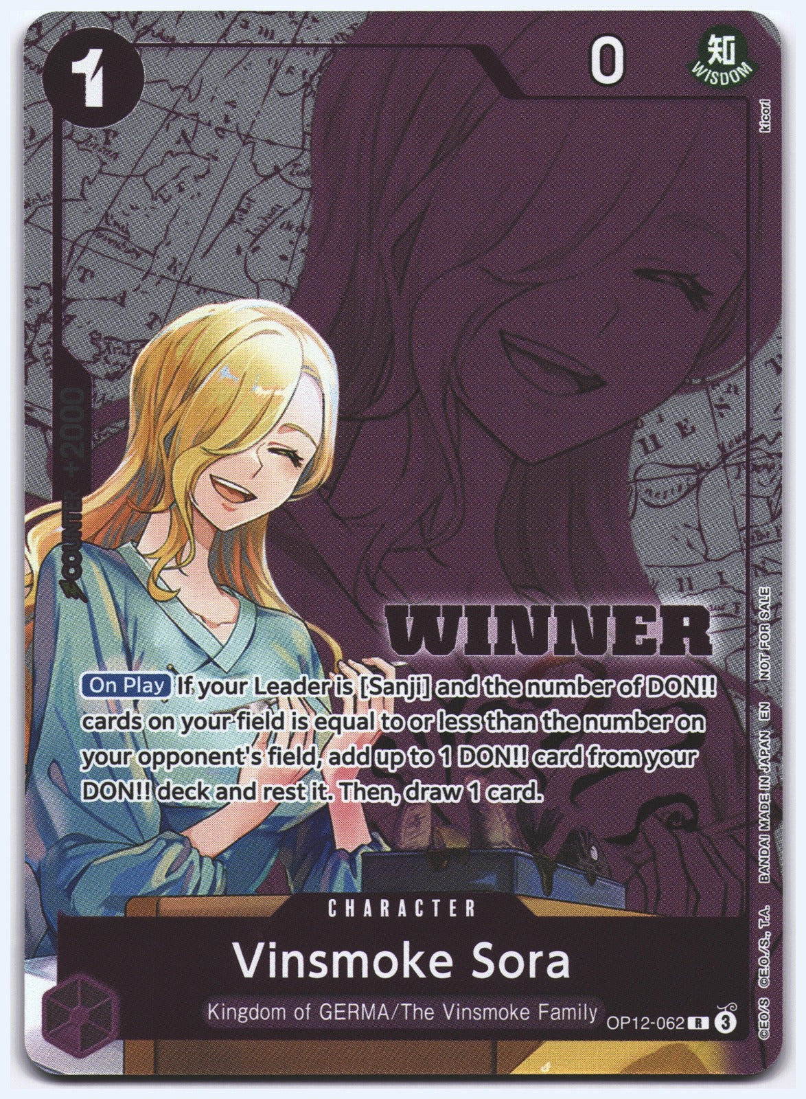 Vinsmoke Sora (Winner Pack 2026 Vol. 1) R One Piece Promotion Cards OP12-062 NM