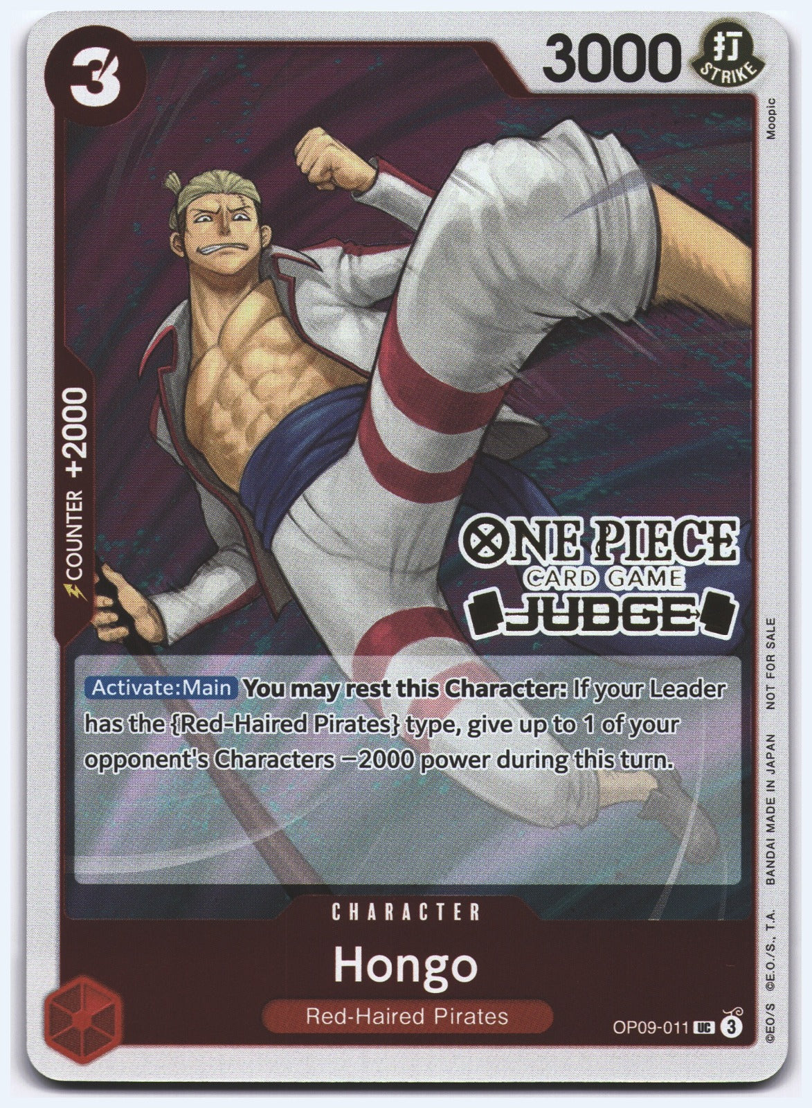 Hongo (Judge Pack Vol. 5) UC One Piece Promotion Cards OP09-011 NM