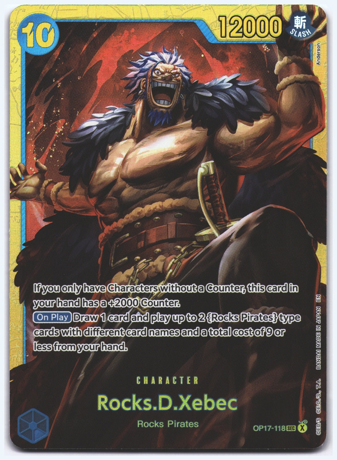 Rocks.D.Xebec (118) SEC The World's Strongest Warriors OP17-118 NM