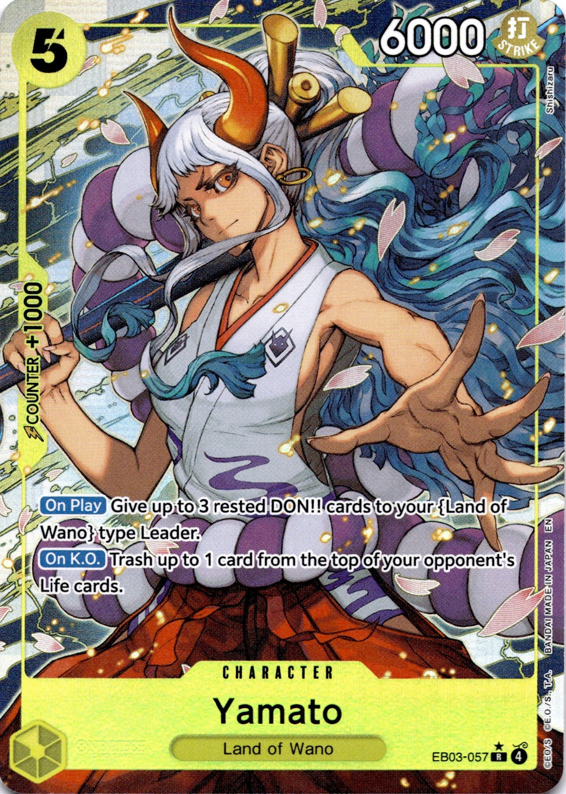 Yamato (Alternate Art) R Extra Booster: One Piece Heroines Edition EB03-057 NM