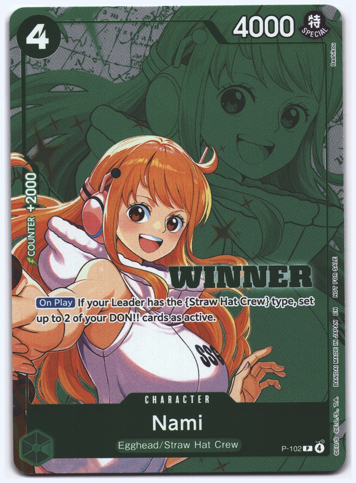 Nami (Winner Pack 2026 Vol. 2) PR One Piece Promotion Cards P-102 NM