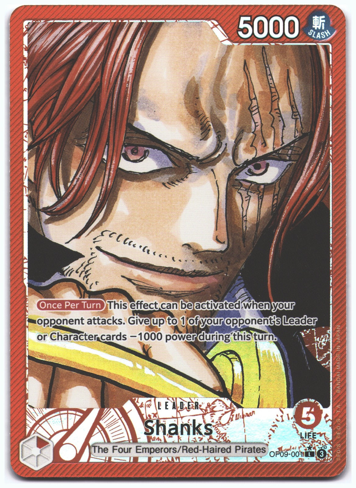 Shanks (001) (Parallel) L Emperors in the New World OP09-001 NM