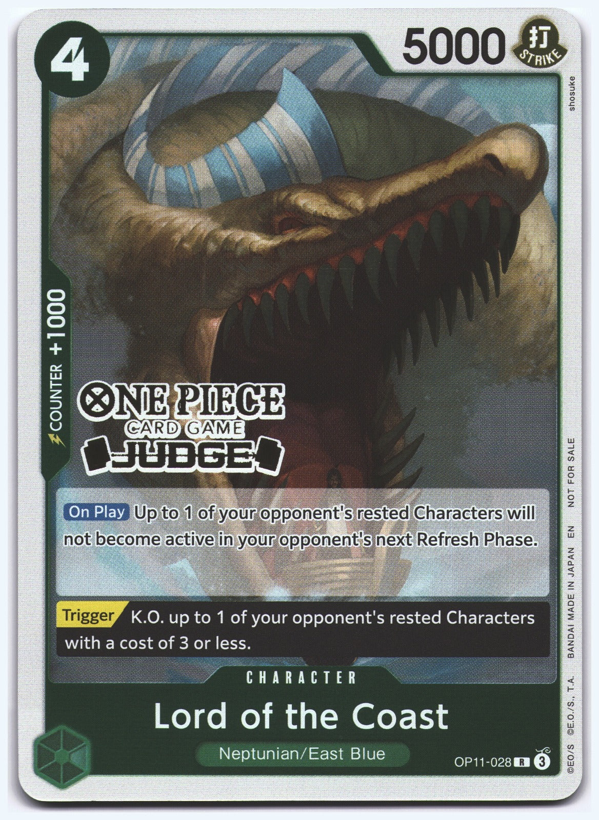 Lord of the Coast (Judge Pack Vol. 7) R One Piece Promotion Cards OP11-028 NM
