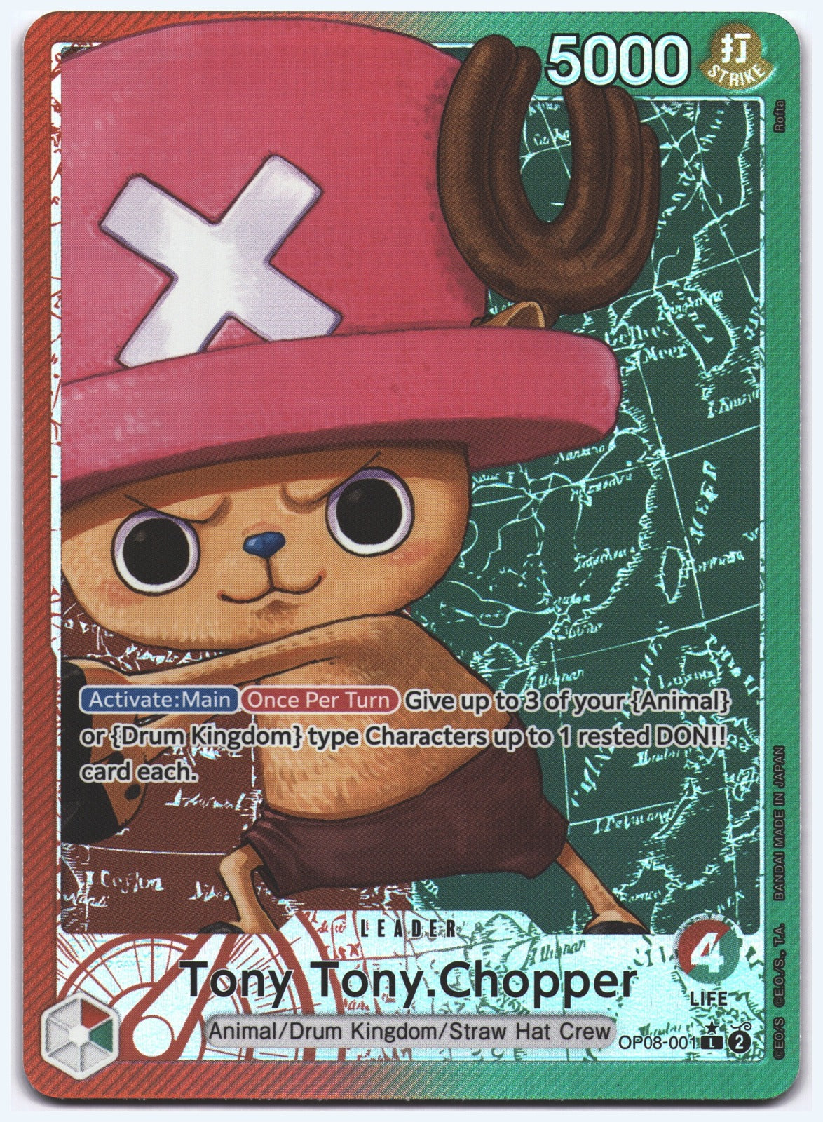 Tony Tony.Chopper (001) (Parallel) L Two Legends OP08-001 NM