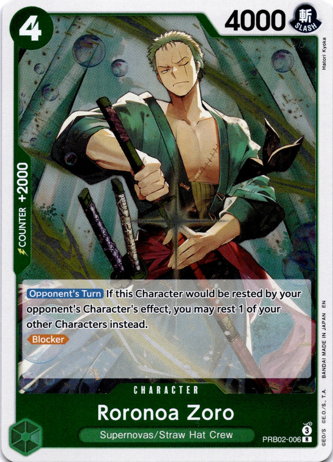 Roronoa Zoro - R Premium Booster -The Best- Vol. 2 PRB02-006 NM