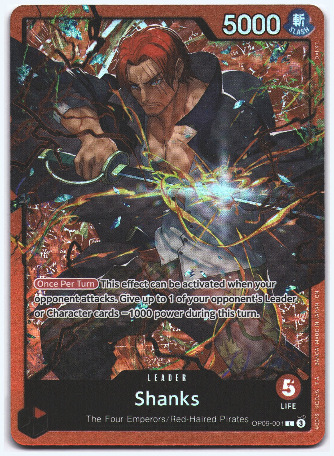 Shanks (Reprint) L Starter Deck 23: RED Shanks OP09-001 NM