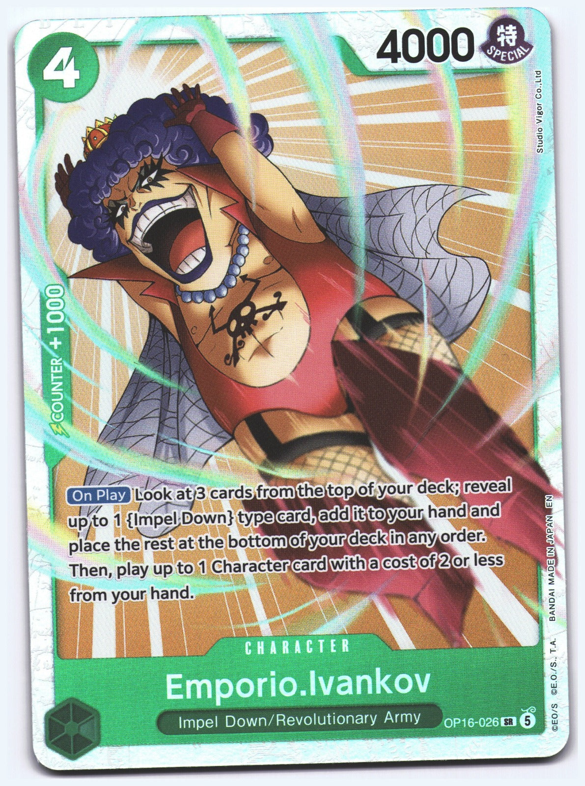 Emporio.Ivankov (026) SR The Time of Battle OP16-026 NM