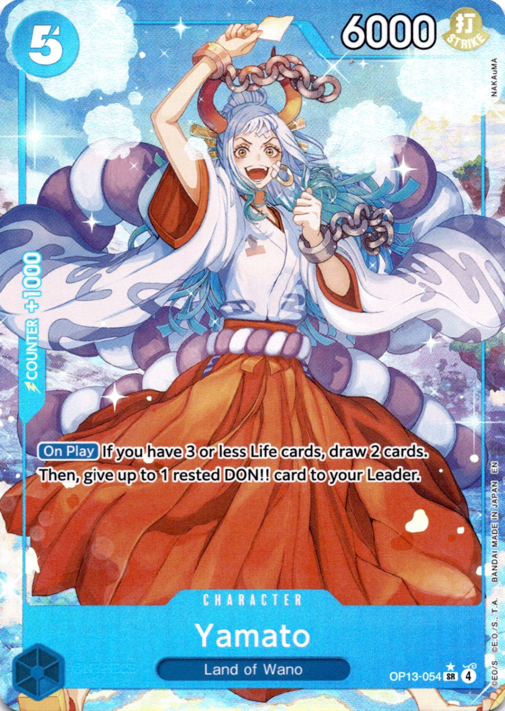 Yamato (Alternate Art) SR Carrying On His Will OP13-054 NM