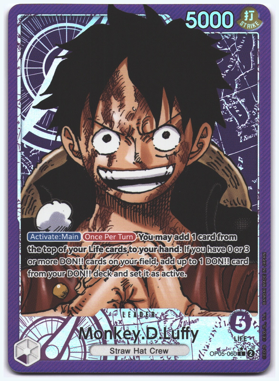 Monkey.D.Luffy (060) (Alternate Art) L Awakening of the New Era OP05-060 NM