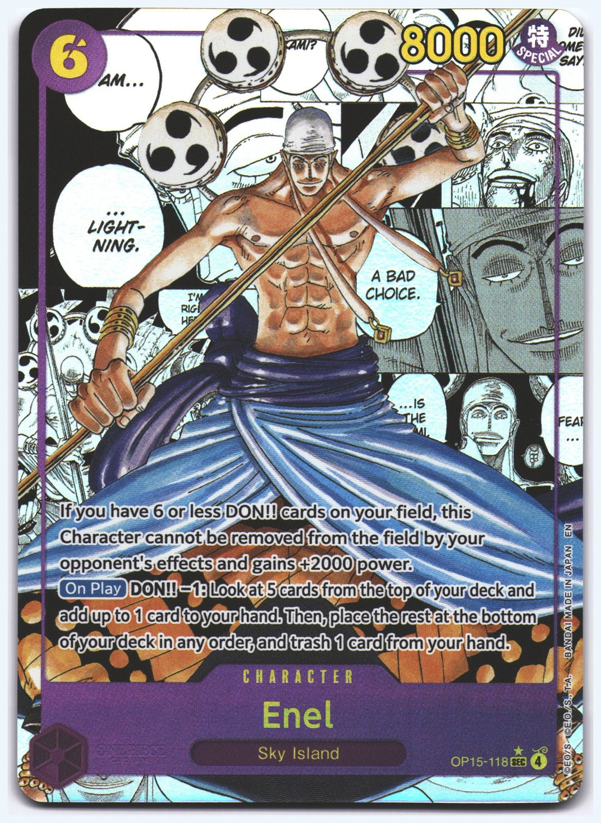 Enel (Manga) SEC Adventure on Kami's Island OP15-118 NM