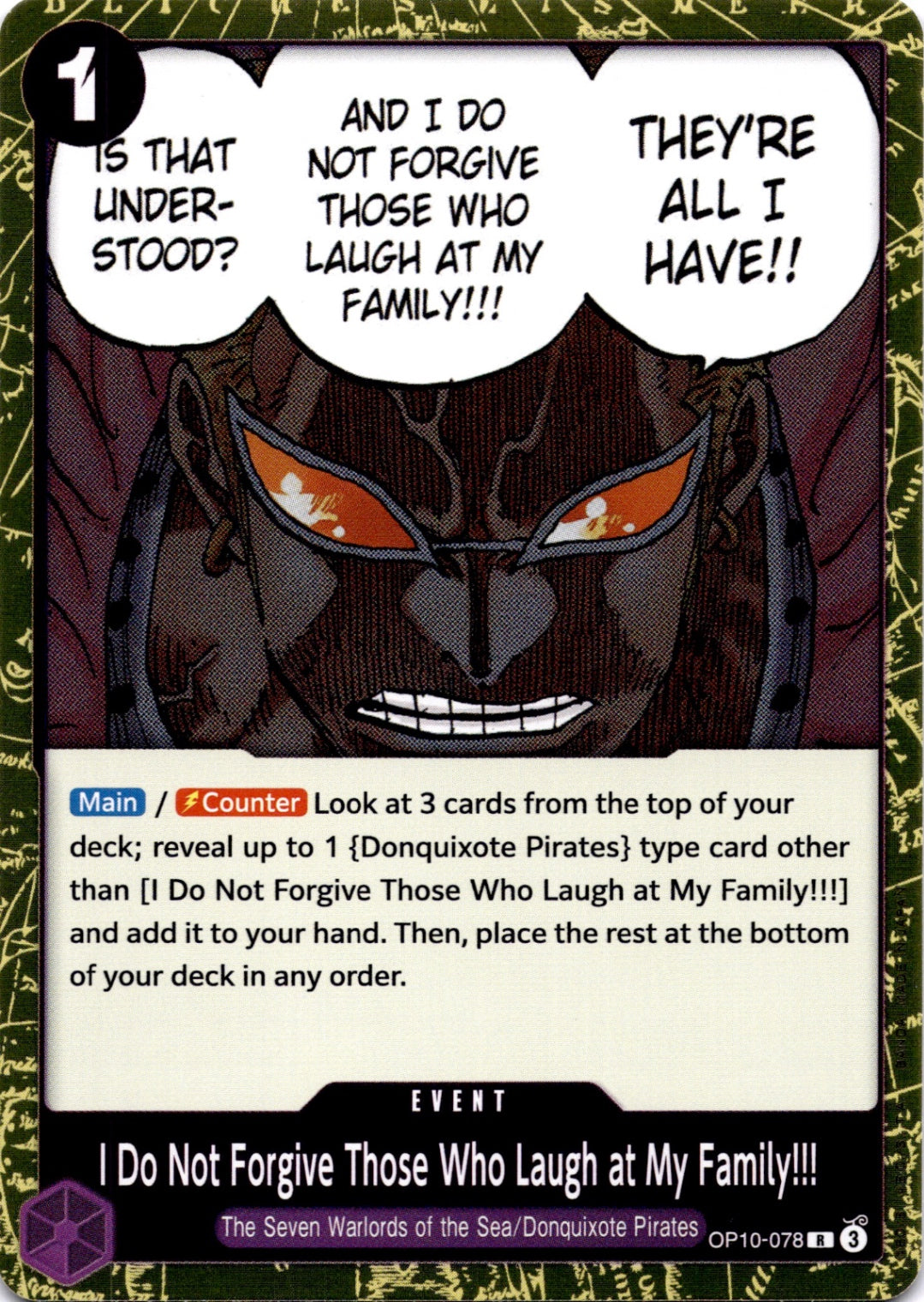 I Do Not Forgive Those Who Laugh at My Family!!! R Royal Blood OP10-078 NM