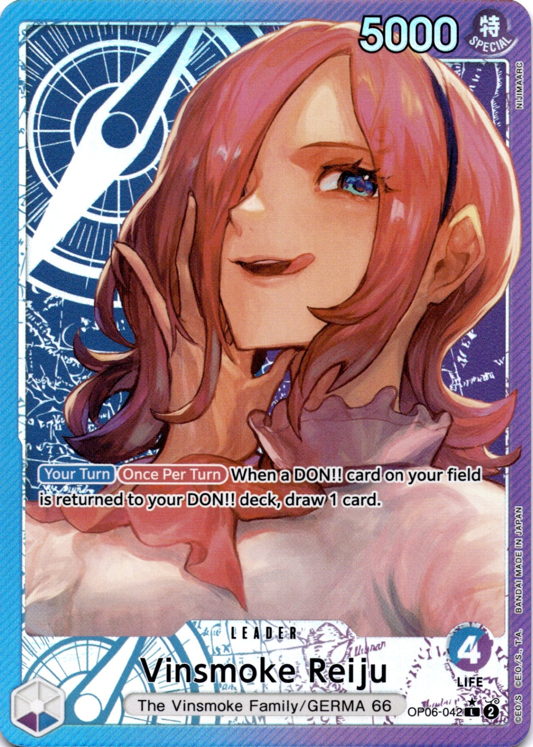 Vinsmoke Reiju (042) (Alternate Art) L Wings of the Captain OP06-042 NM